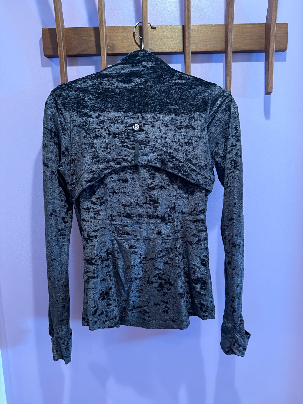 lululemon define jacket crushed velvet black 8 - Picture 2 of 6